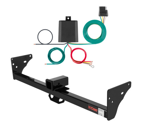 1982 - 1984 Chevrolet S10 With roll pan bumper Curt 2", Class 3 Trailer Tow Hitch + 4-flat Wiring Kit 13920