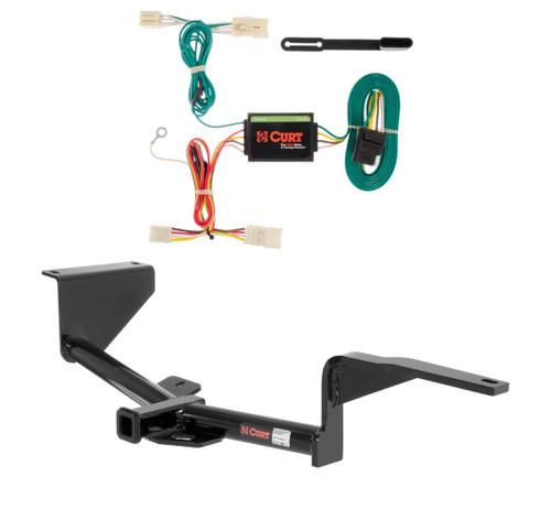 2012 - 2017 Kia Rio Sedan Curt 1-1/4", Class 1 Trailer Tow Hitch + 4-flat Wiring Kit 11250