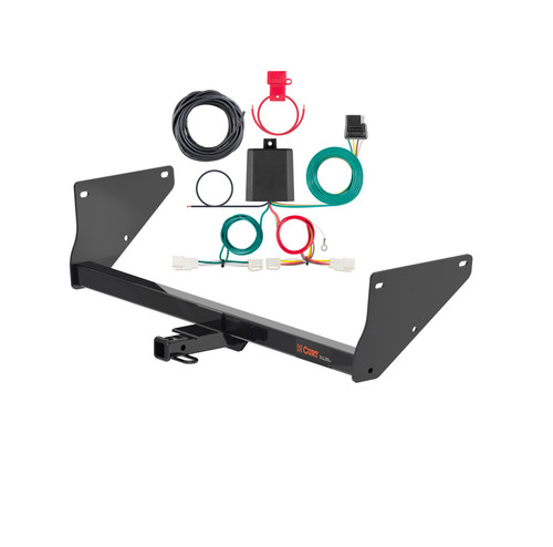 19 - 24 Toyota RAV4 Curt 1-1/4", Class 2 Trailer Tow Hitch + 4-flat Wiring Kit 12200