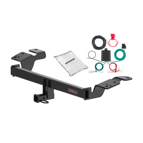 20 - 24 Toyota Camry Hybrid Only Curt 1-1/4", Class 1 Trailer Tow Hitch + 4-flat Wiring Kit 11576