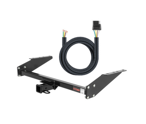 95 - 05 Chevrolet Astro 16" spare requires relocation Curt 2", Class 3 Trailer Tow Hitch + 4-flat Wiring Kit 13035