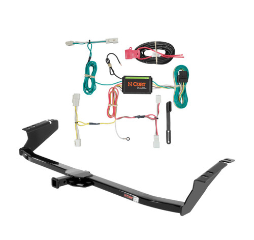 2015 - 2020 Toyota Sienna Curt 1-1/4", Class 2 Trailer Tow Hitch + 4-flat Wiring Kit 12065
