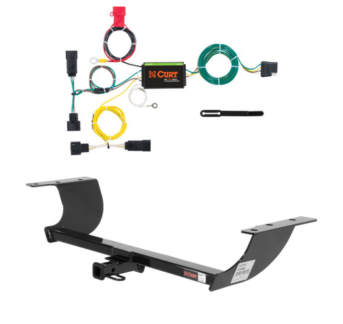 2015 Dodge Charger Curt 1-1/4", Class 2 Trailer Tow Hitch + 4-flat Wiring Kit 12064