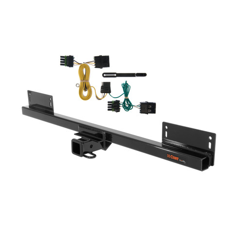 91 - 95 Jeep Wrangler YJ, excluding Renegade Curt 2", Class 3 Trailer Tow Hitch + 4-flat Wiring Kit 13657