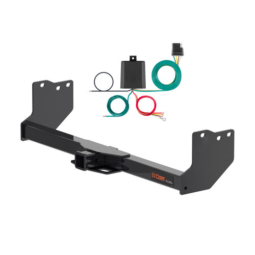 22 - 24 Toyota Tundra Excluding factory receiver Curt 2", Class 4 Trailer Tow Hitch + 4-flat Wiring Kit 14022