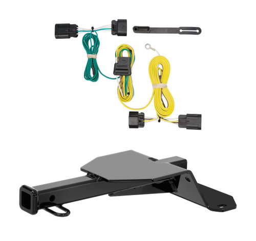 2011 - 2015 Chevrolet Camaro Convertible w/ LED Tailights, excluding ground effects Curt 1-1/4", Class 1 Trailer Tow Hitch + 4-flat Wiring Kit 11222