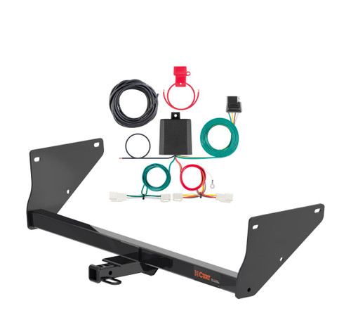 2021 - 2024 Toyota RAV4 Prime Curt 1-1/4", Class 2 Trailer Tow Hitch + 4-flat Wiring Kit 12200