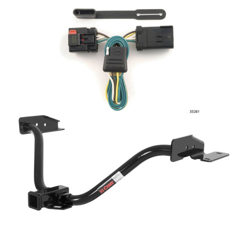 2004 - 2008 Chrysler Pacifica Excluding hybrid Curt 2", Class 3 Trailer Tow Hitch + 4-flat Wiring Kit 13529-1