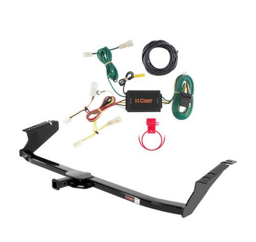 2011 - 2014 Toyota Sienna Curt 1-1/4", Class 2 Trailer Tow Hitch + 4-flat Wiring Kit 12065