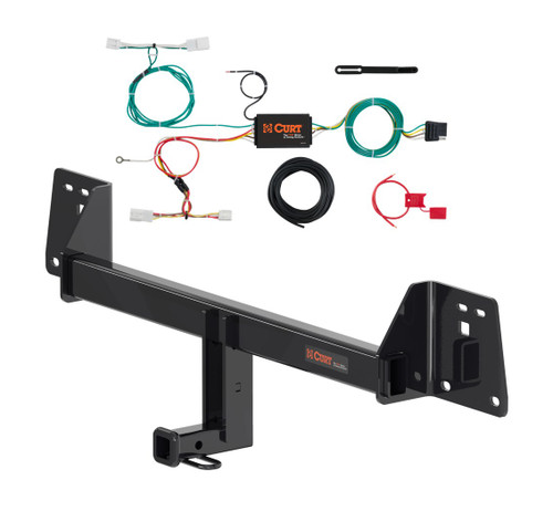2019 - 2023 Toyota Corolla Hatchback Curt 1-1/4", Class 1 Trailer Tow Hitch + 4-flat Wiring Kit 11567