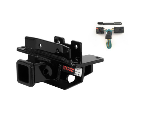 07 - 09 Chrysler Aspen Curt 2", Class 3 Trailer Tow Hitch + 4-flat Wiring Kit 13072