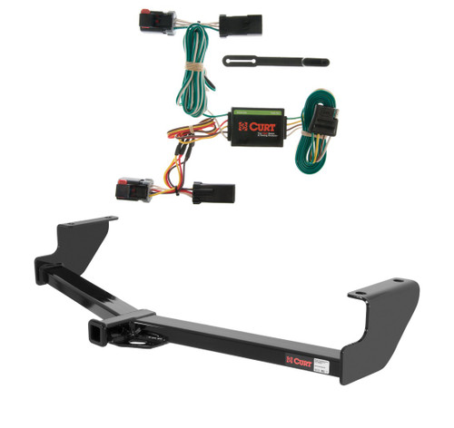 1996 - 2000 Dodge Grand Caravan Excluding Stow 'n Go Curt 1-1/4", Class 2 Trailer Tow Hitch + 4-flat Wiring Kit 12094