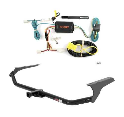 2009 - 2016 Toyota Venza Curt 1-1/4", Class 2 Trailer Tow Hitch + 4-flat Wiring Kit 12341