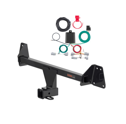 22 - 24 Toyota Corolla Cross Without LED Tailights Curt 2", Class 1 Trailer Tow Hitch + 4-flat Wiring Kit 11637