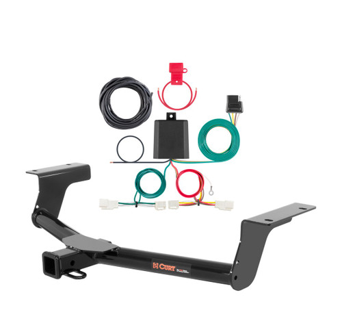 2013 - 2018 Toyota RAV4 Curt 2", Class 3 Trailer Tow Hitch + 4-flat Wiring Kit 13149