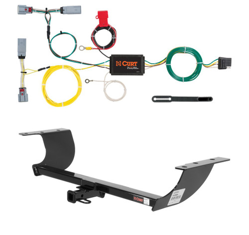 2015 - 2017 Chrysler 300C Curt 1-1/4", Class 2 Trailer Tow Hitch + 4-flat Wiring Kit 12064