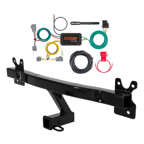 08 - 10 Volvo V70  Curt 2", Class 3 Trailer Tow Hitch + 4-flat Wiring Kit 13266