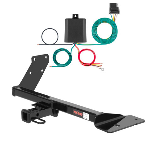 2001 - 2005 Volkswagen Jetta Wagon Curt 1-1/4", Class 1 Trailer Tow Hitch + 4-flat Wiring Kit 11083