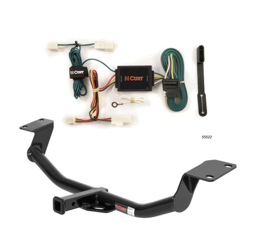 2003 - 2008 Toyota Matrix XR and XRS Curt 1-1/4", Class 2 Trailer Tow Hitch + 4-flat Wiring Kit 12013