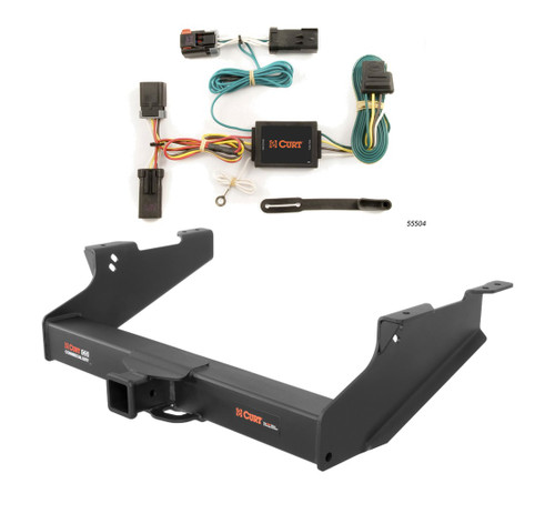 2003 - 2008 Dodge Ram 1500 Will not fit with factory receiver (built in or after 11/02) Curt 2-1/2", Class 5 Trailer Tow Hitch + 4-flat Wiring Kit 15704