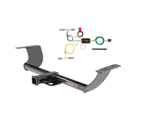 15 - 23 Dodge Challenger Excluding Demon, Hellcat and SRT Curt 2", Class 3 Trailer Tow Hitch + 4-flat Wiring Kit 13236