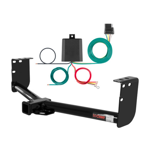 2007 - 2021 Toyota Tundra Excluding factory receiver Curt 2", Class 3 Trailer Tow Hitch + 4-flat Wiring Kit 13198