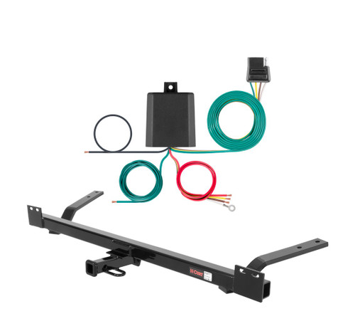 1991 - 1996 Chevrolet Caprice Wagon Curt 1-1/4", Class 2 Trailer Tow Hitch + 4-flat Wiring Kit 12041