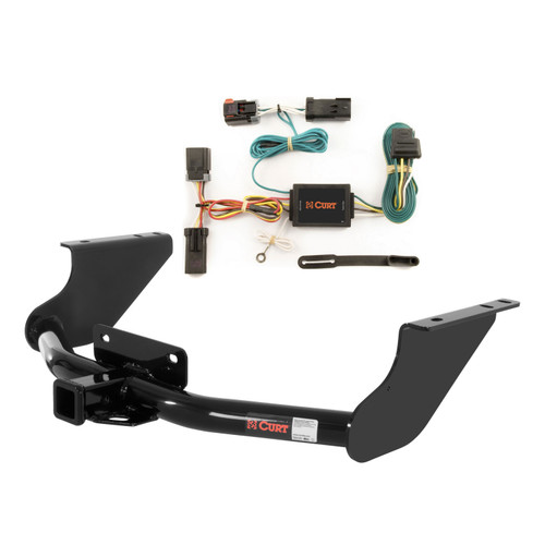 09 - 10 Dodge Ram 1500 Excluding factory receiver Curt 2", Class 4 Trailer Tow Hitch + 4-flat Wiring Kit 14374