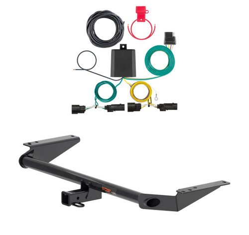 2017 - 2021 Chrysler Pacifica Excluding hybrid Curt 2", Class 3 Trailer Tow Hitch + 4-flat Wiring Kit 13462