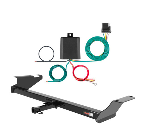 2009 - 2014 Volkswagen Routan Curt 1-1/4", Class 2 Trailer Tow Hitch + 4-flat Wiring Kit 12264