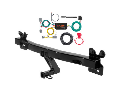 08 - 10 Volvo V70  Curt 1-1/4", Class 2 Trailer Tow Hitch + 4-flat Wiring Kit 12066