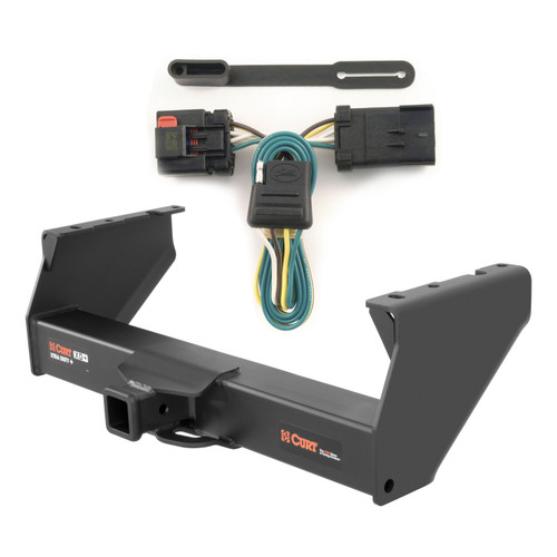07 - 10 Dodge Ram 3500 Cab & chassis Curt 2", Class 5 Trailer Tow Hitch + 4-flat Wiring Kit 15400