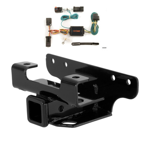 2002 Dodge Ram 1500 Factory style (built before 11/02) Curt 2", Class 3 Trailer Tow Hitch + 4-flat Wiring Kit 13326