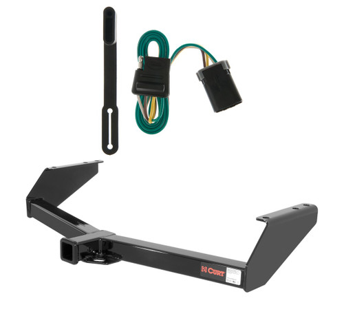 1999 - 2000 Dodge Van (full size) Excluding factory step bumper Curt 2", Class 3 Trailer Tow Hitch + 4-flat Wiring Kit 13015