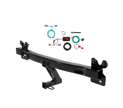 15 - 18 Volvo V60  Curt 1-1/4", Class 2 Trailer Tow Hitch + 4-flat Wiring Kit 12066