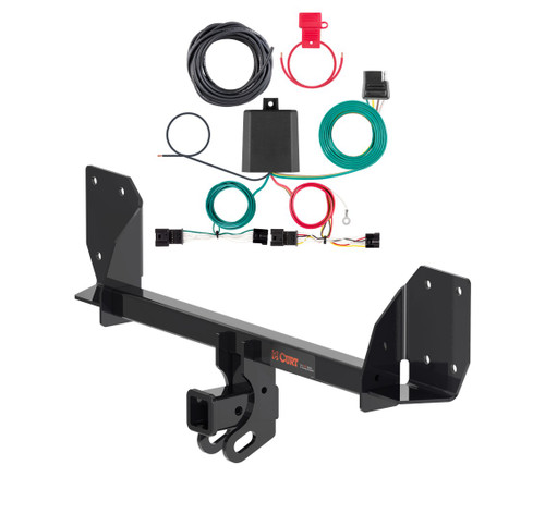 2018 - 2020 Volvo XC60 Curt 2", Class 3 Trailer Tow Hitch + 4-flat Wiring Kit 13467