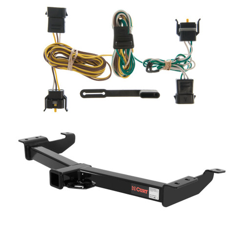 2000 - 2003 Ford E-350 Super Duty Curt 2", Class 4 Trailer Tow Hitch + 4-flat Wiring Kit 14055