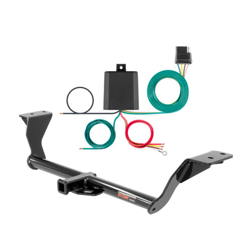 2015 - 2017 Volkswagen GTI Curt 1-1/4", Class 1 Trailer Tow Hitch + 4-flat Wiring Kit 11412