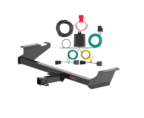 08 - 10 Dodge Grand Caravan Curt 2", Class 3 Trailer Tow Hitch + 4-flat Wiring Kit 13364