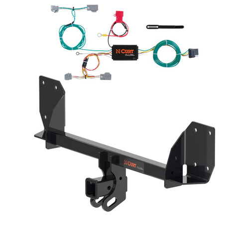 2018 - 2020 Volvo XC90 Curt 2", Class 3 Trailer Tow Hitch + 4-flat Wiring Kit 13467