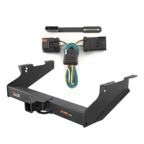 03 - 10 Dodge Ram 3500 Excluding factory receiver Curt 2-1/2", Class 5 Trailer Tow Hitch + 4-flat Wiring Kit 15704