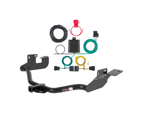 08 - 12 Ford Escape Without factory 1-1/4" receiver hitch Curt 1-1/4", Class 2 Trailer Tow Hitch + 4-flat Wiring Kit 12060