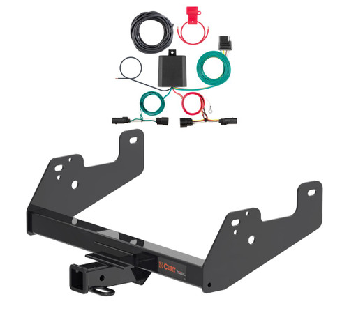 2021 - 2023 Ford F-150 w/ LED Tailights Excluding factory receiver or Police Responder Curt 2", Class 3 Trailer Tow Hitch + 4-way Wiring Kit 13475
