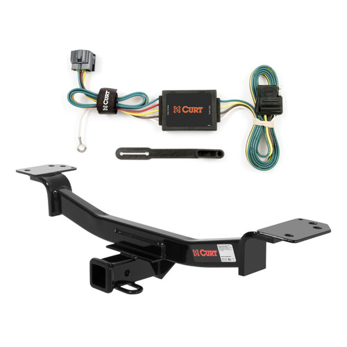 05 - 10 Kia Sportage Convertible Curt 2", Class 3 Trailer Tow Hitch + 4-flat Wiring Kit 13526