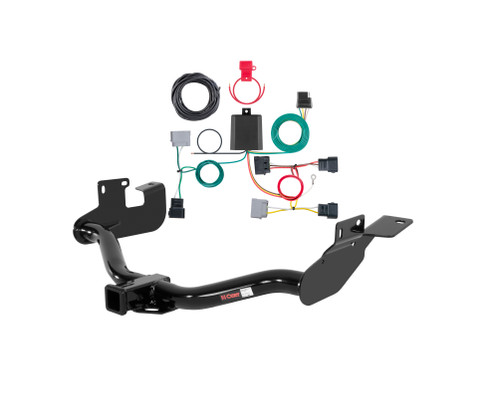 05 - 07 Ford Escape Without factory 1-1/4" receiver hitch Curt 2", Class 3 Trailer Tow Hitch + 4-flat Wiring Kit 13650