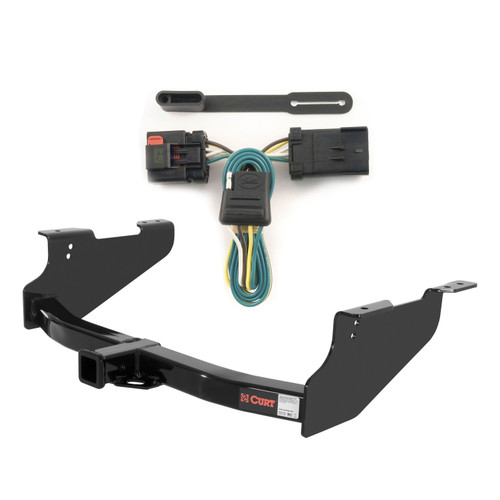 03 - 10 Dodge Ram 3500 Excluding factory receiver Curt 2", Class 4 Trailer Tow Hitch + 4-flat Wiring Kit 14361