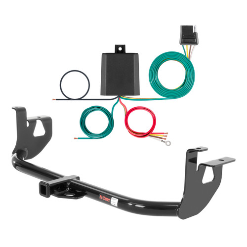 06 - 09 Volkswagen Rabbit Curt 1-1/4", Class 1 Trailer Tow Hitch + 4-flat Wiring Kit 11074