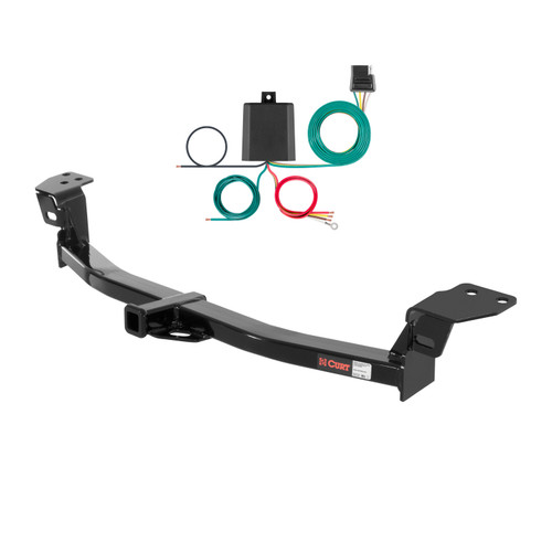 07 - 12 Lexus ES350 Curt 1-1/4", Class 2 Trailer Tow Hitch + 4-flat Wiring Kit 12343