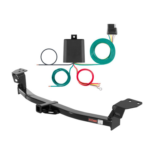 2007 - 2012 Lexus ES350 Curt 1-1/4", Class 2 Trailer Tow Hitch + 4-flat Wiring Kit 12343