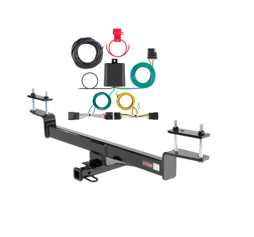 16 - 19 Volkswagen Passat Sedan, excluding hands free trunk Curt 1-1/4", Class 1 Trailer Tow Hitch + 4-flat Wiring Kit 11234